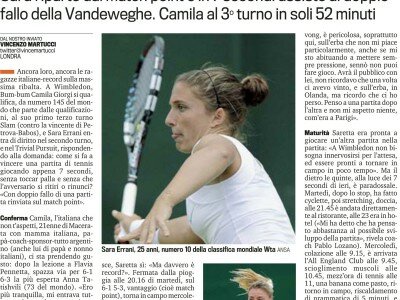 Classifica WTA italiana: camila Giorgi -20. francesca Schiavone n.1 Italia (settimanale)