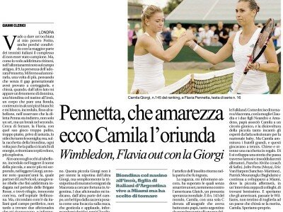Classifica WTA Italia: Camila Giorgi numero 35 del mondo